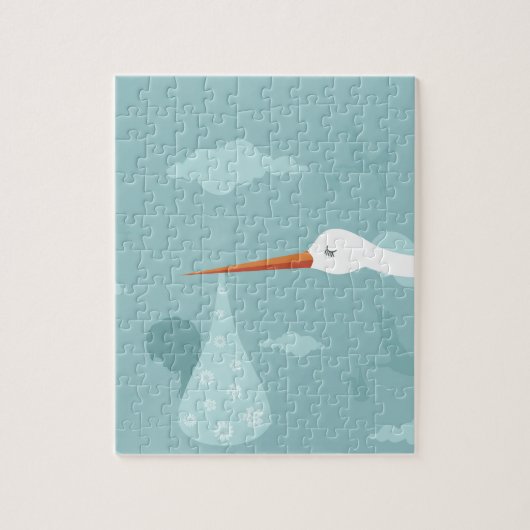 Stork en kind legpuzzel (Verticaal)