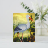 Stork Folk Art Briefkaart (Staand voorkant)