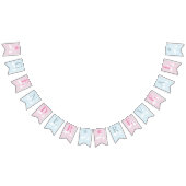 Stork Gender Reveal Baby shower Bunting Flags Vlaggetjes (Alle)