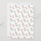 Stork Gender Reveal Invitation Kaart (Achterkant)