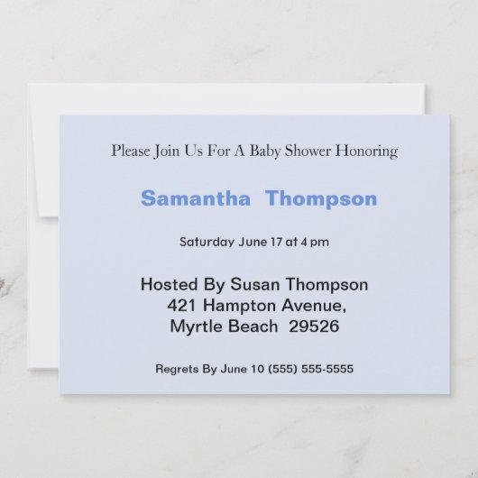 Stork Het is een Baby shower-uitnodiging. Kaart (Achterkant)