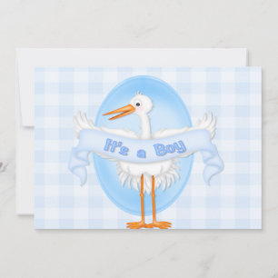 Stork Het is een Baby shower-uitnodiging. Kaart