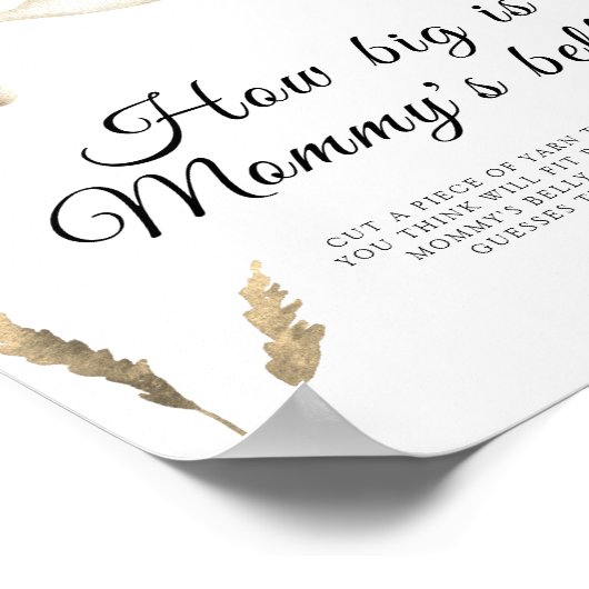 Stork - hoe groot is het buikspel van mama poster (Hoek)