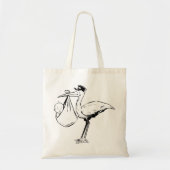 Stork Holding A Baby Canvas tas (Voorkant)