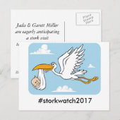 Stork-horloge Briefkaart (Voorkant / Achterkant)
