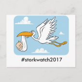 Stork-horloge Briefkaart (Voorkant)