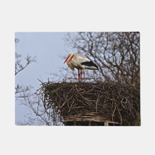 Stork in Nest Deurmat (Voorkant)