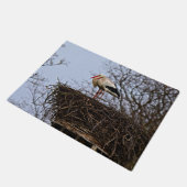 Stork in Nest Deurmat (Schuin)