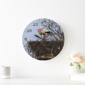Stork in Nest Grote Klok (Huis)