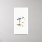 Stork in water canvas afdruk (Voorkant)