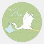 Stork Levert Boy Sticker (Voorkant)