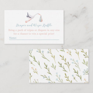 Stork Luier Kaart Insert - Blauw en Roze