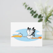 Stork Mascot Cartoon Character Briefkaart (Staand voorkant)