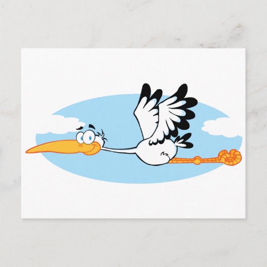 Stork Mascot Cartoon Character Briefkaart (Voorkant)