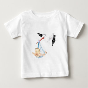 Stork met Baby Funny Baby T-shirt