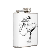 Stork met een Baby-kolf Heupfles (Rechts)