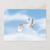 Stork met nieuw geboren Baby Briefkaart (Voorkant)