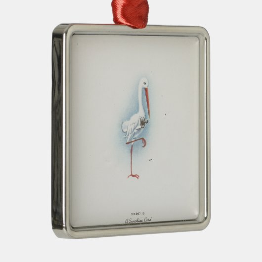  Stork Metalen Ornament (Rechts)