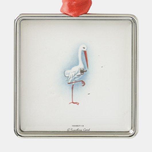  Stork Metalen Ornament (Voorkant)
