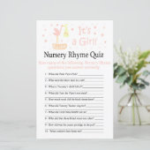 Stork nest Nursery Rhyme Quiz baby shower game (Staand voorkant)