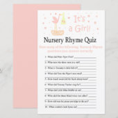 Stork nest Nursery Rhyme Quiz baby shower game (Voorkant / Achterkant)