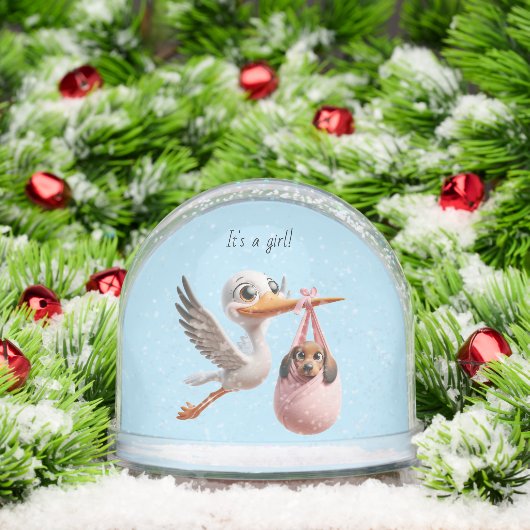 Stork New Arrival Sneeuwbol (Kerstmis)