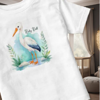 Stork Nursery set Baby pop Kinder Shirts
