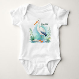 Stork Nursery set Baby pop Romper