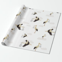 Stork Pasgeboren Baby Boy Meisje Patroon