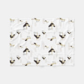 Stork Pasgeboren Baby Boy Meisje Patroon Fleece Deken (Voorkant (Horizontaal))