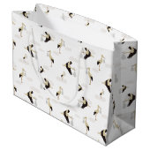 Stork Pasgeboren Baby Boy Meisje Patroon Groot Cadeauzakje (Achterkant Gekanteld)