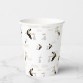 Stork Pasgeboren Baby Boy Meisje Patroon Papieren Bekers (Rechts)