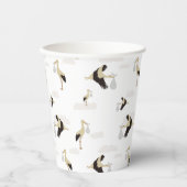 Stork Pasgeboren Baby Boy Meisje Patroon Papieren Bekers (Voorkant)