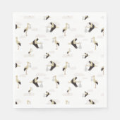 Stork Pasgeboren Baby Boy Meisje Patroon Servet (Voorkant)