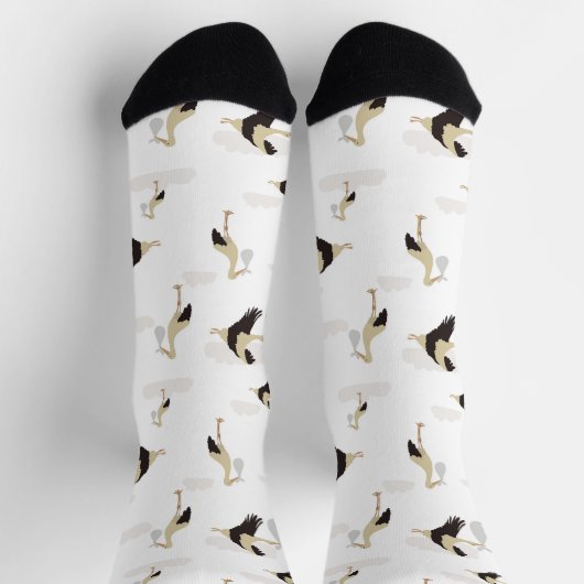 Stork Pasgeboren Baby Boy Meisje Patroon Sokken (Top)