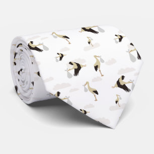 Stork Pasgeboren Baby Boy Meisje Patroon Stropdas