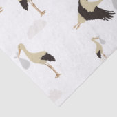 Stork Pasgeboren Baby Boy Meisje Patroon Tissuepapier (Detail)