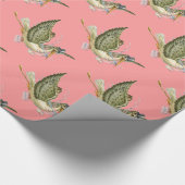 STORK PINK BABY GIRL SHOWER CADEAUPAPIER (Hoek)