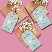 Stork Pink Bundle Girl Baby shower Favor Cadeaulabel