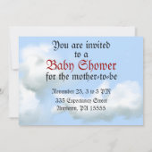 Stork Plane Baby shower Uitnodiging (Achterkant)