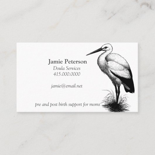 Stork roept de Doula Visitekaartjes (Voorkant)