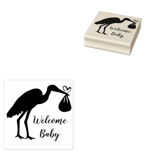 Stork Rubberstempel (Gestempeld)