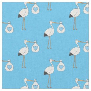 Stork Schattigee Baby kwekerij Blue Boy Stof