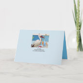 STORK, SHAMROCKS BOY BABY SHOWER BIRTY STATS (Achterkant)