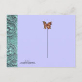 STORK, SHAMROCKS BOY BABY SHOWER BIRTY STATS UITNODIGING BRIEFKAART (Achterkant)