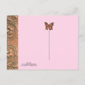 STORK, SHAMROCKS GiRL BABY SHOWER BIRTH STATS Uitnodiging Briefkaart (Achterkant)