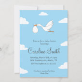 Stork Special Delivery Baby shower Invitation Kaart (Voorkant)