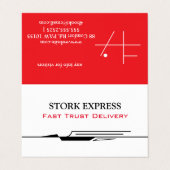 Stork Speed Liner Business Card Visitekaartje (Buitenkant ongevouwen)