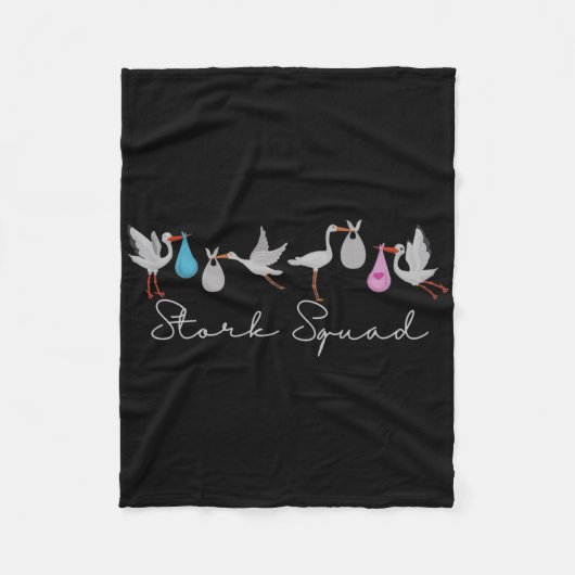 Stork Squad Nurse Labor and Delivery Edition Fleece Deken (Voorkant)