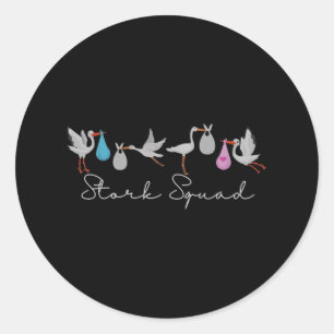 Stork Squad Nurse Labor and Delivery Edition Ronde Sticker